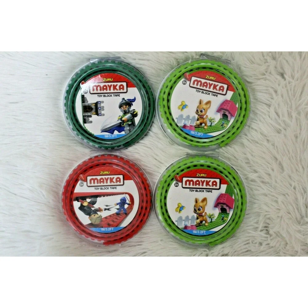 ZURU MAYKA Toy Block Tape 1m/3.2 ft. Lot of 4